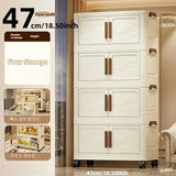 Boîte de rangement pliable avec porte transparente