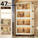 Boîte de rangement pliable avec porte transparente