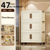 Boîte de rangement pliable avec porte transparente