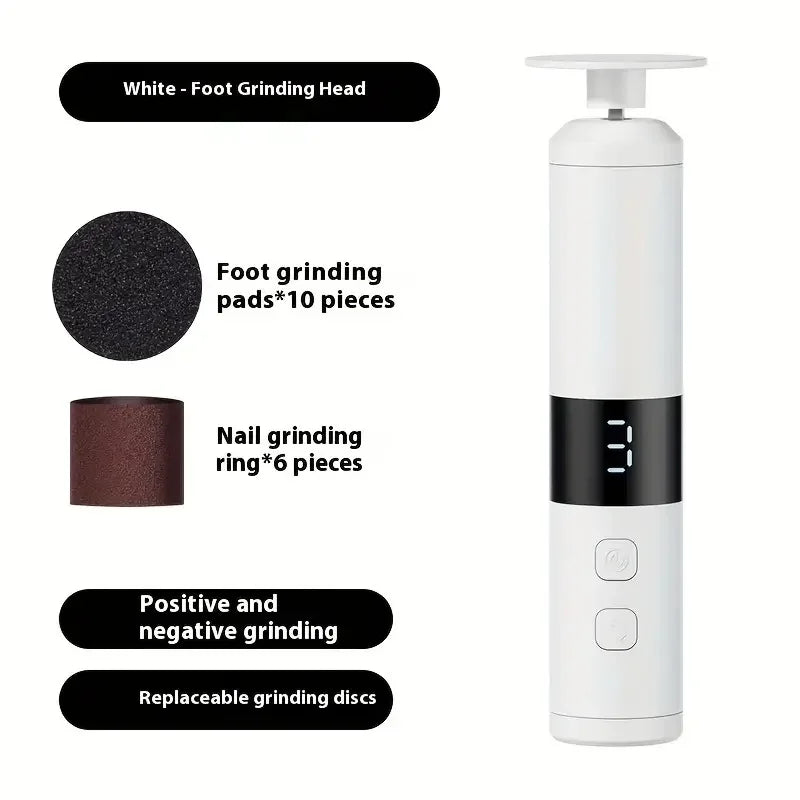 Râpe et lime à pieds électrique 2-en-1 – Appareil USB